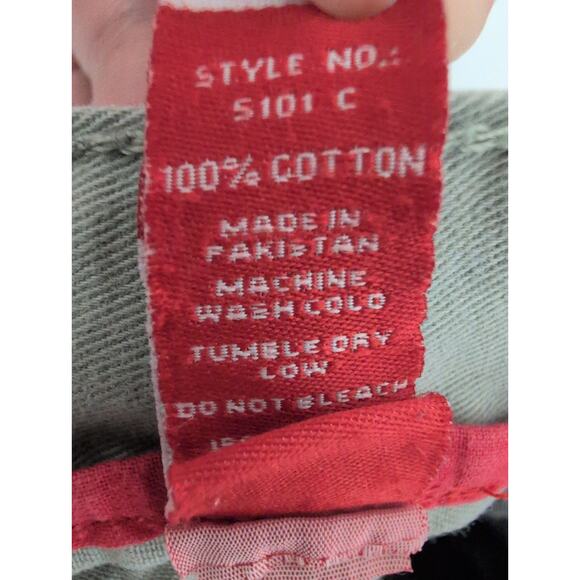 Jordan Craig Cargo Pants Men 36 (35x32)* Camo Green Cotton Relaxed Straight Leg - Picture 5 of 10